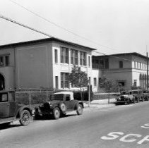 Rowan Ave. School, progress in reconstruction of schools after the 1933 earthquake.