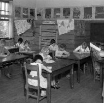 Sawtelle Blvd. School.  Counselor giving test.