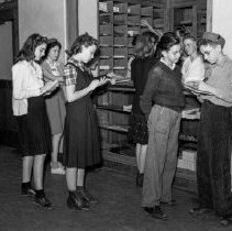 Virgil junior high school activities.  Students’ store.