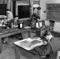 Washington high school activities.  Defense training class.  Aircraft drafting.