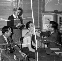 Lincoln high school activities.  Health.  Doctor examining student.