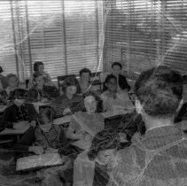 Emerson junior high school activities.  Informal shots.  Classroom scene.