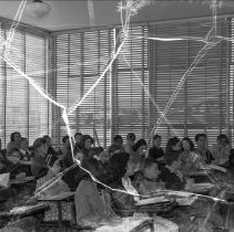 Emerson junior high school activities.  Informal shots.  Classroom scene.