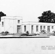 North Hollywood high school, new physical education building. [Architectura