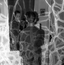 Raymond Avenue School Activities.  Speech correction class.  Reading in front of a mirror.