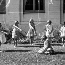 Yorkdale school activities.  Physical education dramatics group.