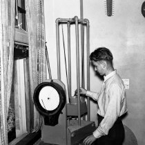 Marshall High School Activities.  Seismograph. [Measuring and recording details of earthquakes.]