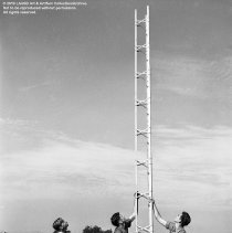 Marshall High School Activities.  Meteorological tower being erected.