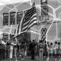 Jordan high school activities.  Flag raising.