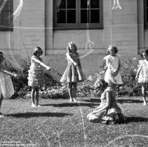 Yorkdale school activities.  Physical education dramatics group.