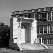 Portal of the old original Los Angeles High (1873) as it stands on the grounds of the present L.A. High School.