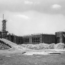 Jordan high school.  Progress in reconstruction of schools after the 1933 earthquake.