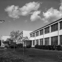 Emerson junior high school.  Exterior.  Front views.