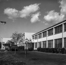Emerson junior high school.  Exterior.  Front views.
