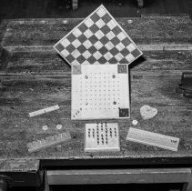 Edison Junior High school activities.  Puzzles and games made for men in the service.