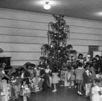 Jefferson high school activities.  Christmas party given for needy children