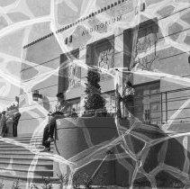 Emerson junior high school.  Exterior.  Long shot of front view.