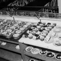 Bancroft junior high school activities.  Cafeteria.  Pastry on serving tabl
