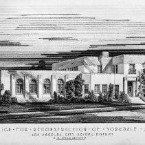 Yorkdale school.  Perspective drawings.