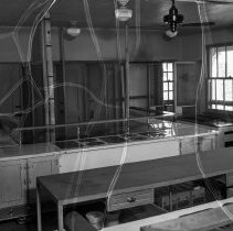 Roosevelt high, cafeteria activities.  Outside lunchroom (interior).