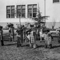 2nd Street School.  Mexican unit, opportunity class.  "Old man dance".