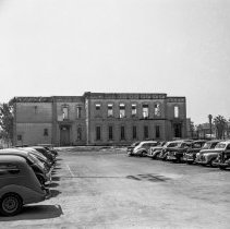 The old Los Angeles High School, used for some of the Board offices, at 451 N. Hill, being torn down.
