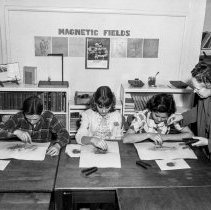 Nora Sterry Elementary School.  [Students learning about magnetic fields.]