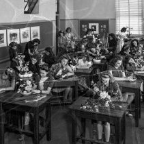 North Hollywood high school activities.  Flower arrangement class.[Horticulture]