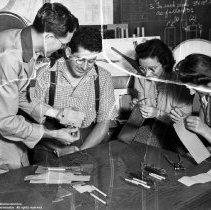 King Junior High School.  Summer Workshop activities, Leather craft.