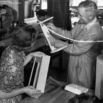 King Junior High School.  Summer Workshop activities,  Instruction in woodworking.