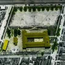 [Ivanhoe school, Aerial view. Colored, circa 1918-1971]