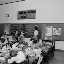Cafeteria pictures and health pictures taken at Raymond avenue school. Classroom scene - theme - a good breakfast and a good lunch.