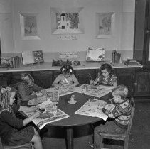 [54th] Fifty-fourth street school activities. Modeling clay.