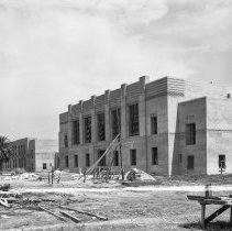 Progress in reconstruction of schools after the 1933 earthquake.  Venice Hi
