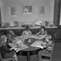 [54th] Fifty-fourth street school activities. Modeling clay.