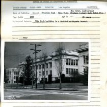 Franklin High School Post-1933 Earthquake Federal Assistance Document