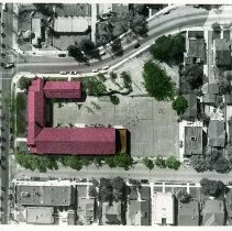 Cheremoya Ave. School, Colorized Aerial View