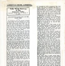 [Article with photo of mural and artist] "Map Makers of the World Bessie He