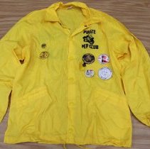[San Pedro Pep Club jacket and (6) Pin Back Buttons]
