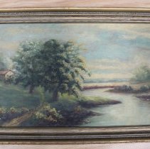 [River Landscape with Tree]