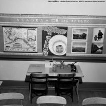 Summer classes at Chapman Avenue school.  Exhibits on Alaska.