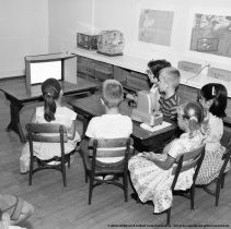 Summer classes at Chapman Avenue school.  Projecting on their screen.