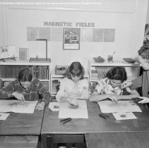 Pictures taken for UNESCO at Nora Sterry school.  Study of magnetic fields in 5th [fifth] or 6th [sixth] grade.