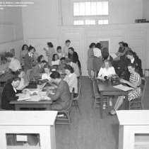 Sterry school activities.  Groups of student teachers.