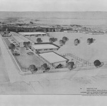 Perspective [Aerial View, Architectural Rendering]- additional facilities- Sylvan Park school.