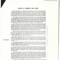 University High Motto and School History, Undated