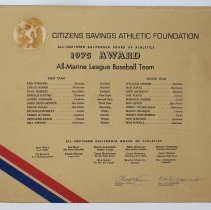 Citizens Savings Athletic Foundation, All Southern California Board of Athletics, 1975 Award