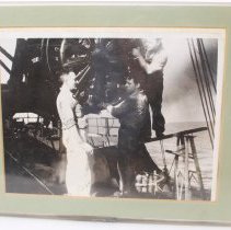 Demas Working on a Plane on the Second Byrd Antartic Expedition