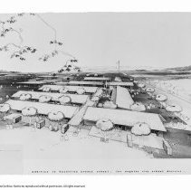 Educational housing - Architectural renderings. Addition to Hazeltine avenue school.