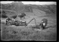 Threshing machine. Donald J. McKay photo, 1950.